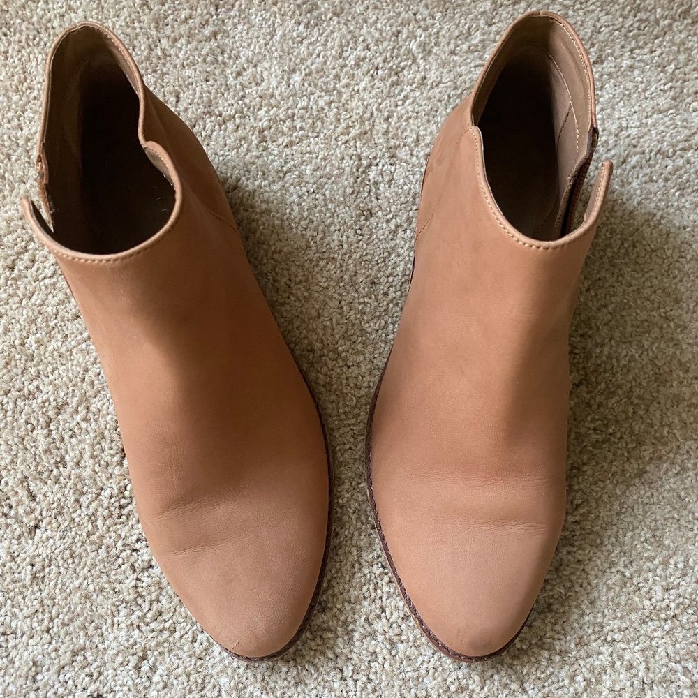 Alex Marie Tan Leather Ankle Bootie Sz 8M